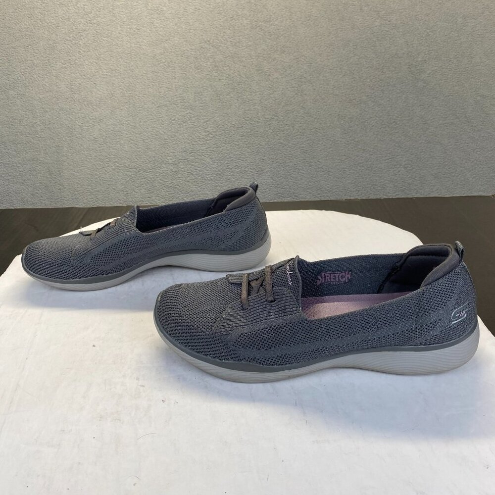 Skechers Stretch Women's Sneaker, Grey, Size 9.5,Lighweight,Comfort - Picture 2 of 15